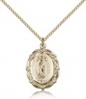 Our Lady of Guadalupe Medal, Gold Filled