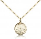 St. Theresa Medal, Gold Filled