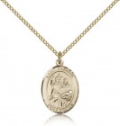 St. Raphael the Archangel Medal, Gold Filled, Medium
