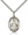 St. Nino De Atocha Medal, Sterling Silver, Large