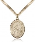 St. Maria Goretti Medal, Gold Filled, Large