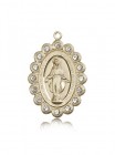 Miraculous Medal, 14 Karat Gold