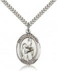 St. Bernadette Medal, Sterling Silver, Large