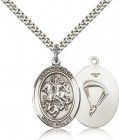 St. George Paratrooper Medal, Sterling Silver, Large