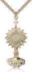Monstrance Medal, Gold Filled