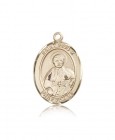 St. Pius X Medal, 14 Karat Gold, Large