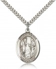 St. Genevieve Medal, Sterling Silver, Large