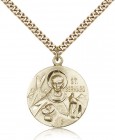 St. Bernard of Clairvaux Medal, Gold Filled