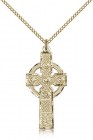Kilklispeen Cross Pendant, Gold Filled