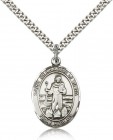 St. Bernadine of Sienna Medal, Sterling Silver, Large