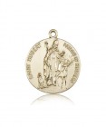 St. Hubert of Liege Medal, 14 Karat Gold