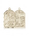 Mother of God Medal, 14 Karat Gold