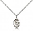 St. Rita Baseball Medal, Sterling Silver medium