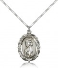 St. Christopher Medal, Sterling Silver
