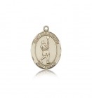 St. Christopher Lacrosse Medal, 14 Karat Gold, Medium