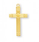 Cross Pendant, 16 Karat Gold Over Sterling Silver with Chain