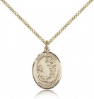 St. Cecilia Medal, Gold Filled, Medium