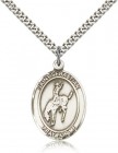 St. Sebastian Rodeo Medal, Sterling Silver, Large