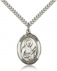 St. Camillus of Lellis Medal, Sterling Silver, Large