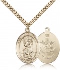 St. Christopher Army Medal, Gold Filled, Large