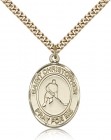 St. Christopher Ice Hockey Medal, Gold Filled, Large