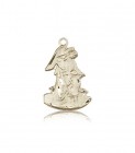 Guardian Angel Medal, 14 Karat Gold