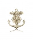 Anchor Crucifix Pendant, 14 Karat Gold