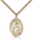 St. Catherine of Alexandria Medal, Gold Filled, Large