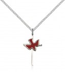 Holy Sprit Cross Pendant, Sterling Silver