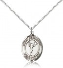 St. Sebastian Cheerleading Medal, Sterling Silver, Medium