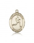 St. Christopher Track and Field Medal, 14 Karat Gold, Large