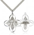 4 Way Cross Pendant, Sterling Silver