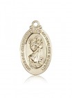 St. Christopher Medal, 14 Karat Gold