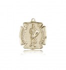 St. Florian Medal, 14 Karat Gold