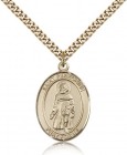 St. Peregrine Laziosi Medal, Gold Filled, Large
