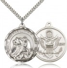 St. Michael Army Medal, Sterling Silver