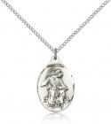 Guardian Angel Medal, Sterling Silver