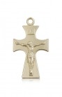 Celtic Crucifix Pendant, 14 Karat Gold