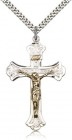 Crucifix Pendant, Two-Tone