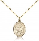 Our Lady of Lourdes Medal, Gold Filled, Medium