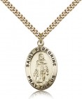 St. Peregrine Medal, Gold Filled