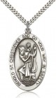 St. Christopher Medal, Sterling Silver
