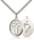 Paratrooper Cross Pendant, Sterling Silver