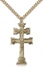 Caravaca Crucifix Pendant, Gold Filled