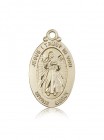 Divine Mercy Medal, 14 Karat Gold