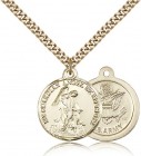 Army Guardian Angel Medal, Gold Filled