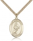 St. Christopher Softball Medal, Gold Filled, Large