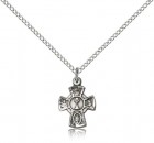 5 Way Cross Chalice Medal, Sterling Silver