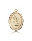 St. Christopher Rugby Medal, 14 Karat Gold, Large