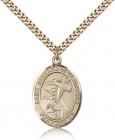 St. Bernard of Clairvaux Medal, Gold Filled, Large